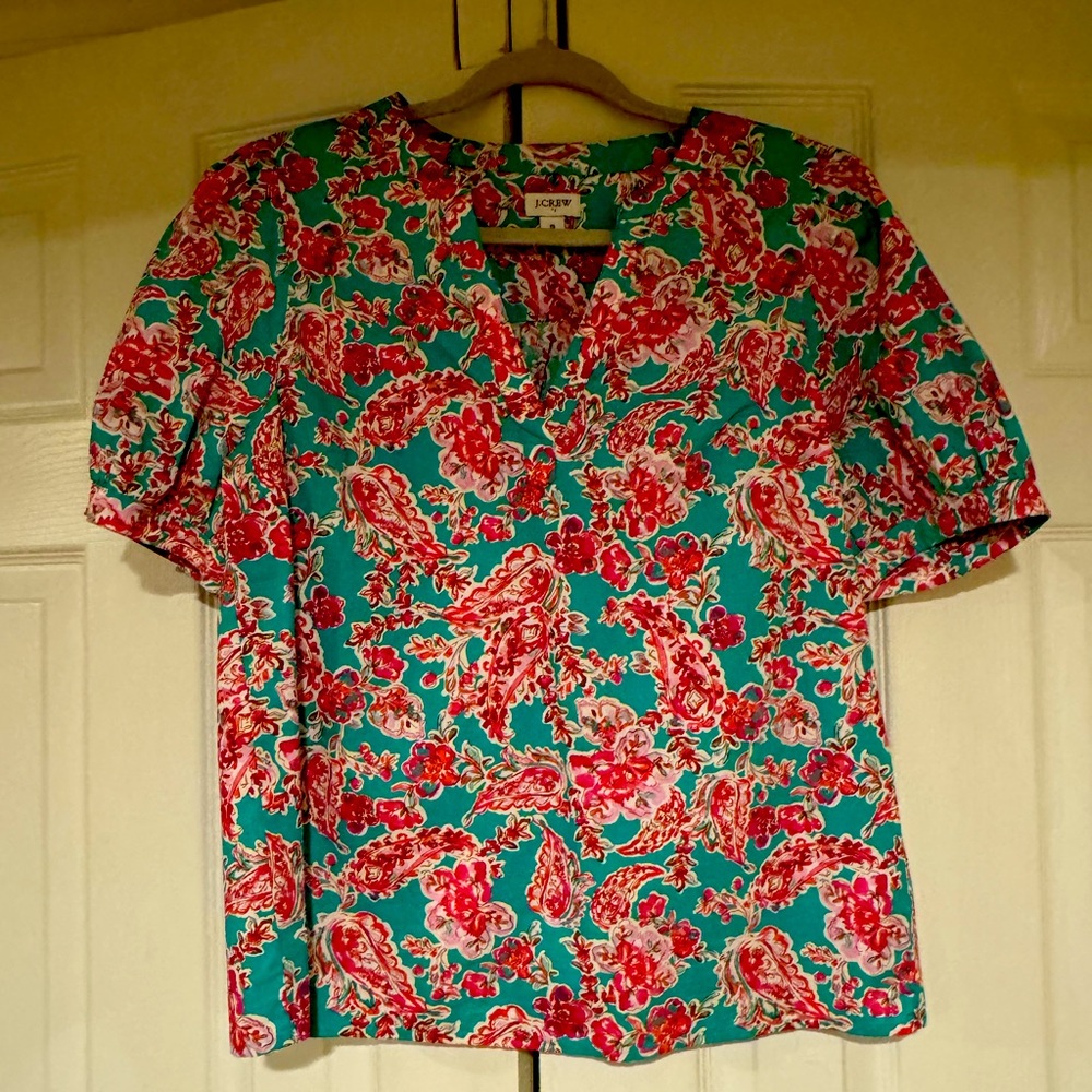 Cotton short sleeve shirt jcrew factory